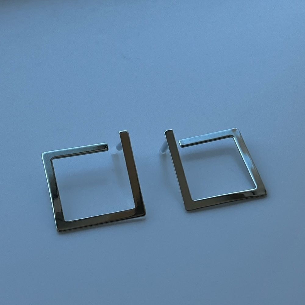 Geometric Design Cuff Hoop Earrings