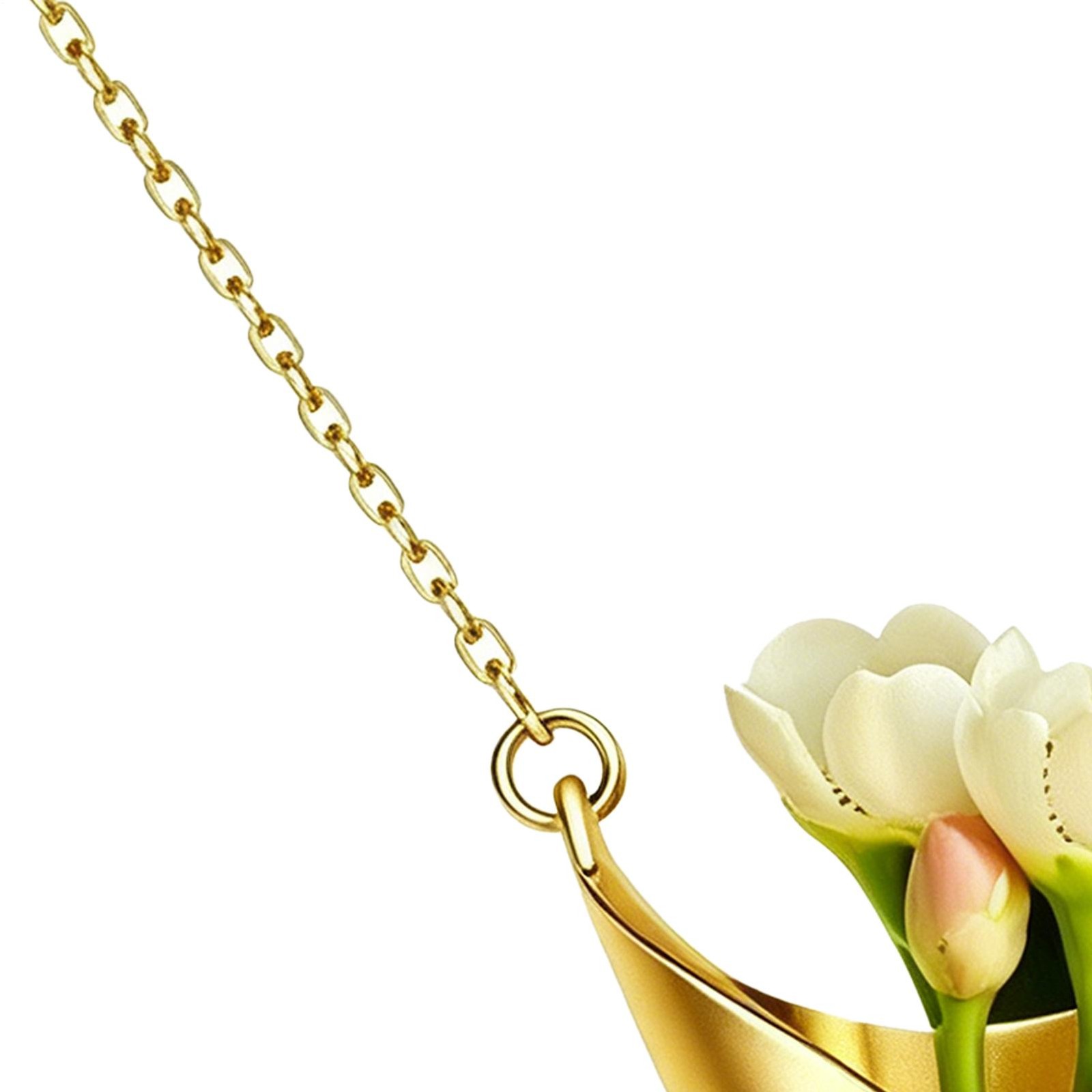 Bouquet Necklace Flower Holder Necklace Pendant Floral Vase Necklaces Gift