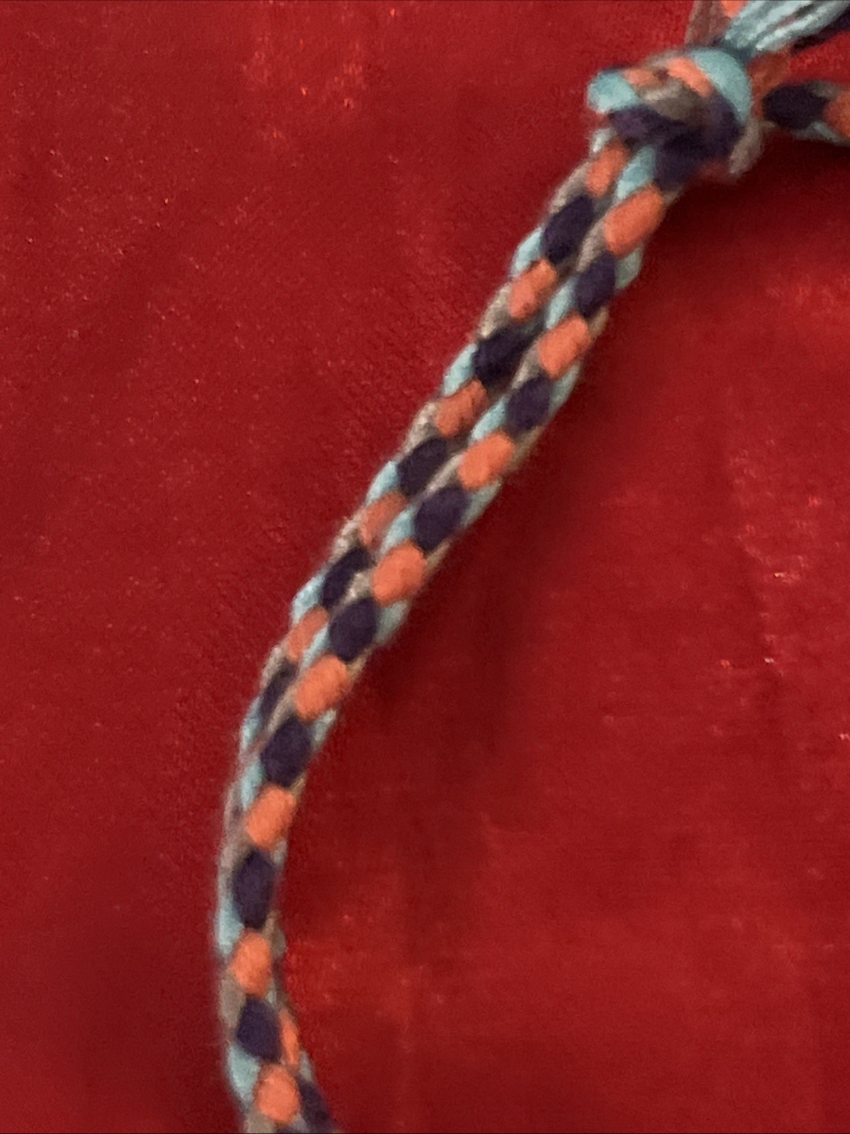 NEW BOHO BRAID THREAD FRIENDSHIP BRACELET ADJUSTABLE KNOT PURPLE PEACH AQUA NIP