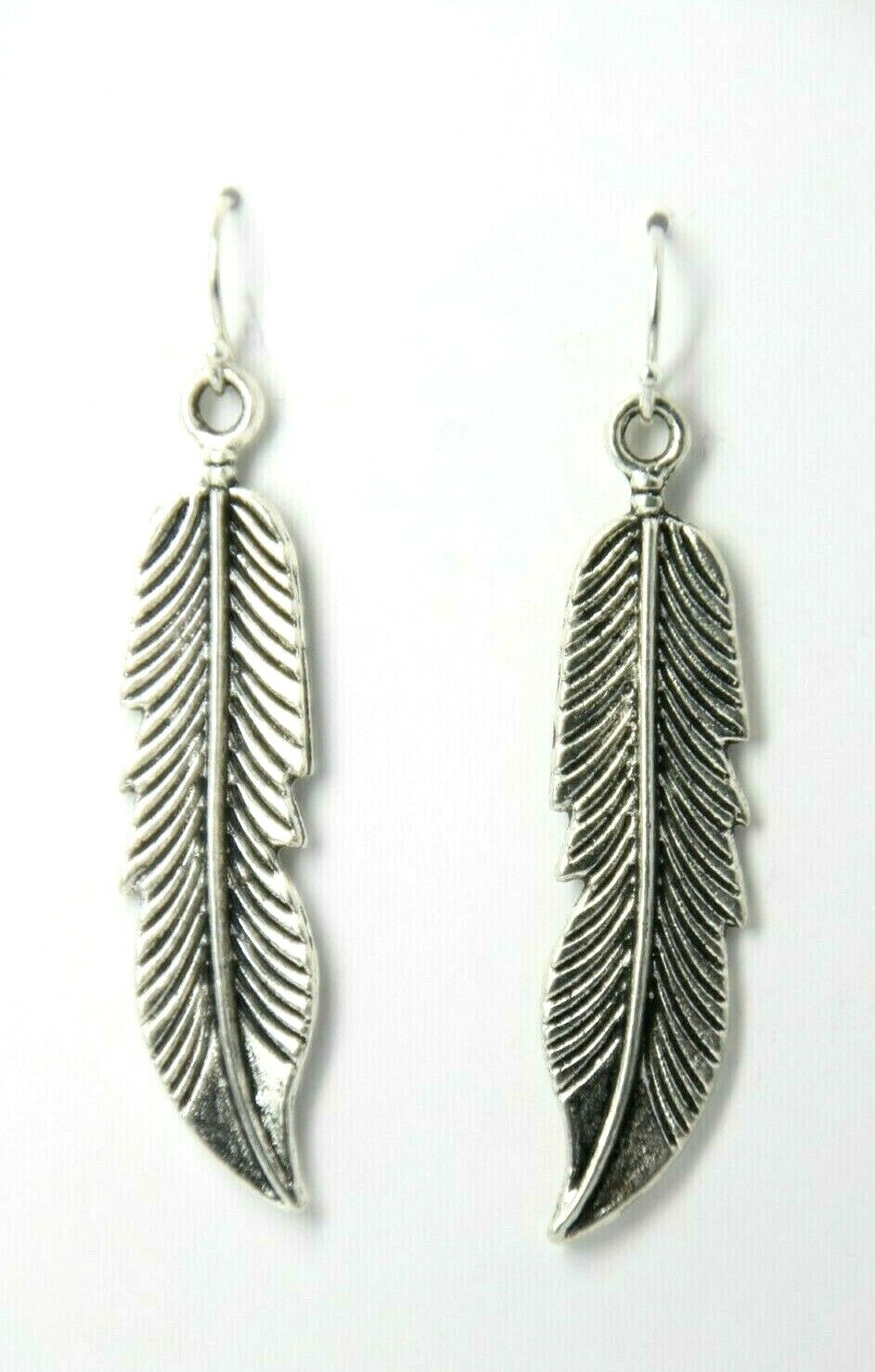 Feather Earrings Wings 925 sterling silver hooks pewter charms Charm Feathers