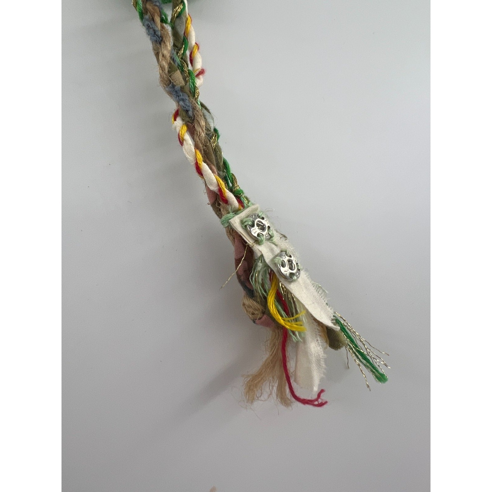 Handmade Crochet Bracelet Boho Snap Closure Flower Green Multicolor Jewelry