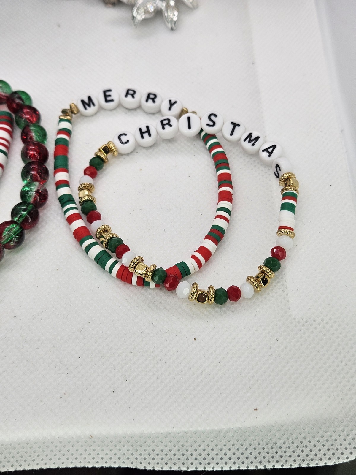 Joyful Christmas Colored Set Of 6 Bracelets Bundled For Xmas Gifts