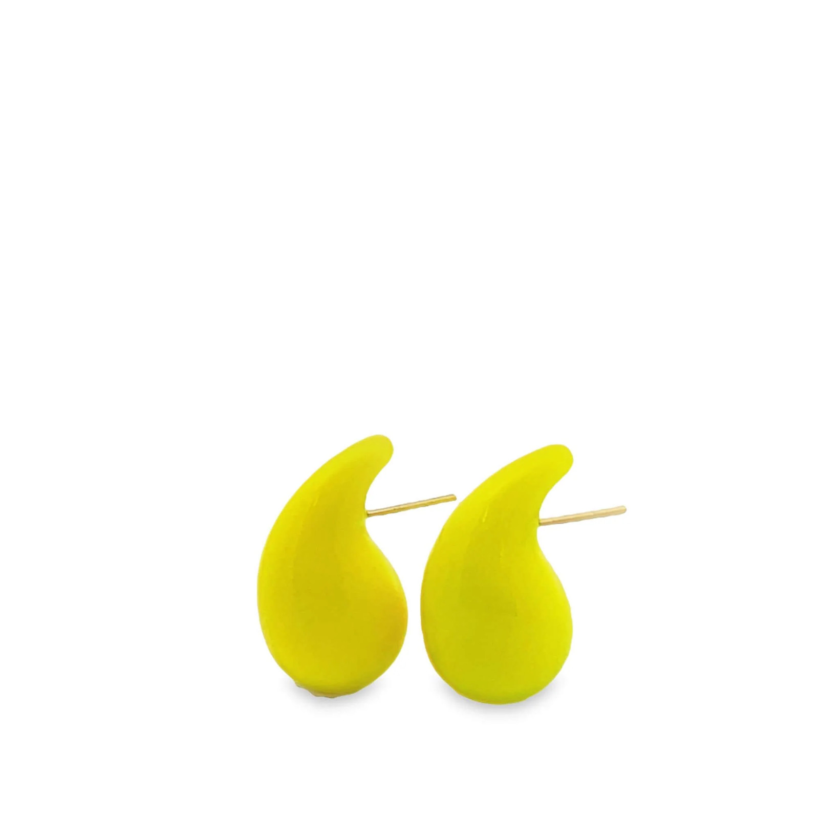 Neon Colored Enamel Water Droplet Earrings (L542)