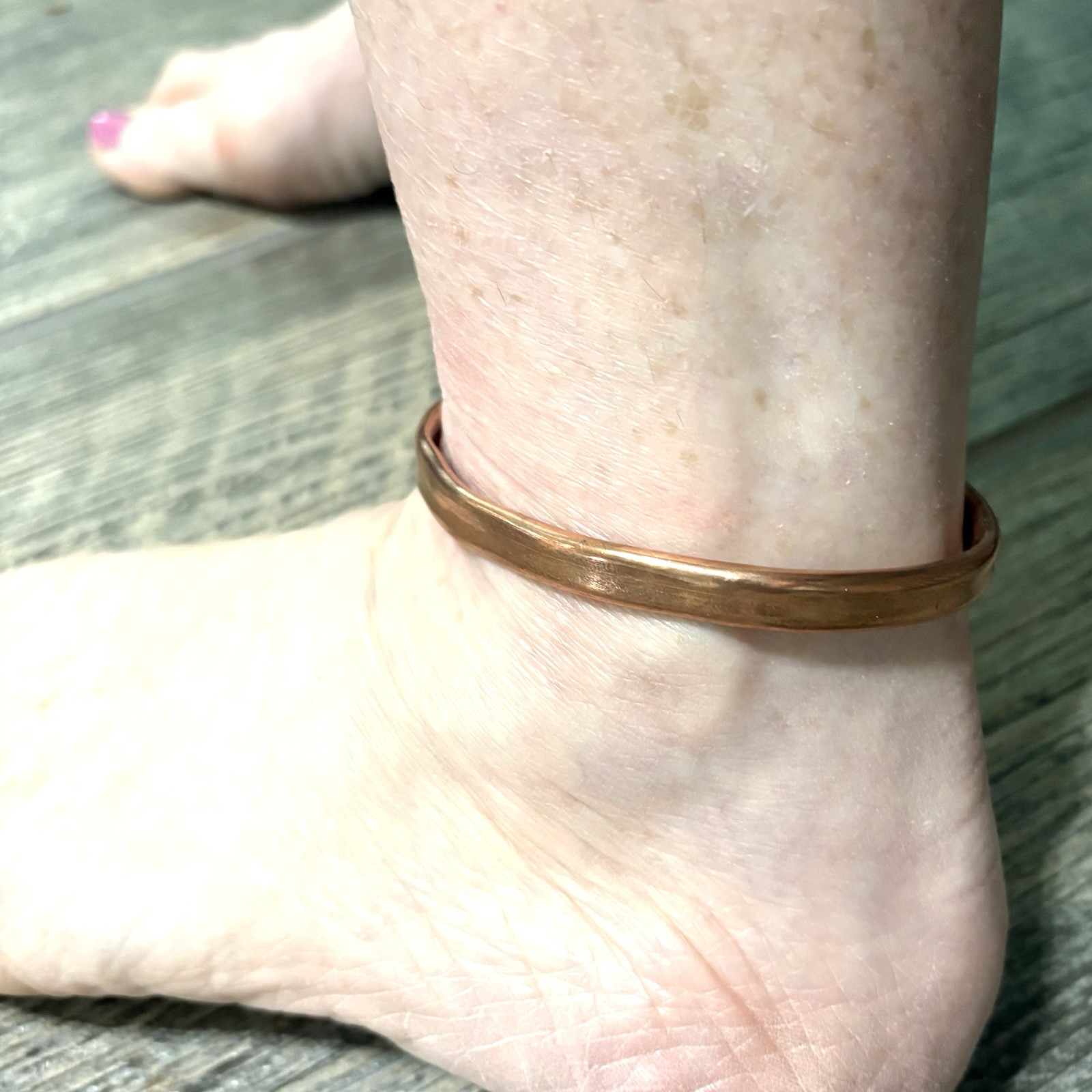 100% Pure Copper Handmade 1/8” Anklet Cuff Men’s Women’s Unisex