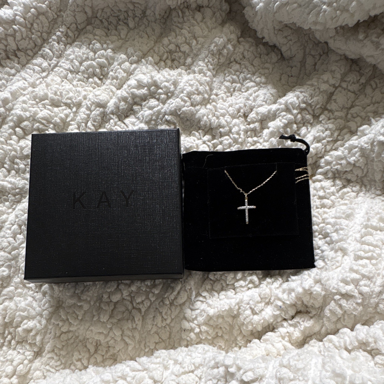 Kays Jewelry 24K Gold Cross With Diamonds