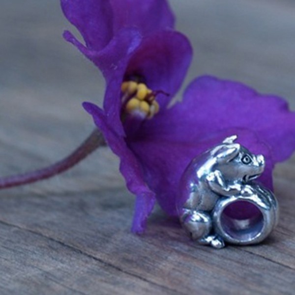 Retired Redbalifrog Silver Beads – Pumpkin Pig (Brand New)