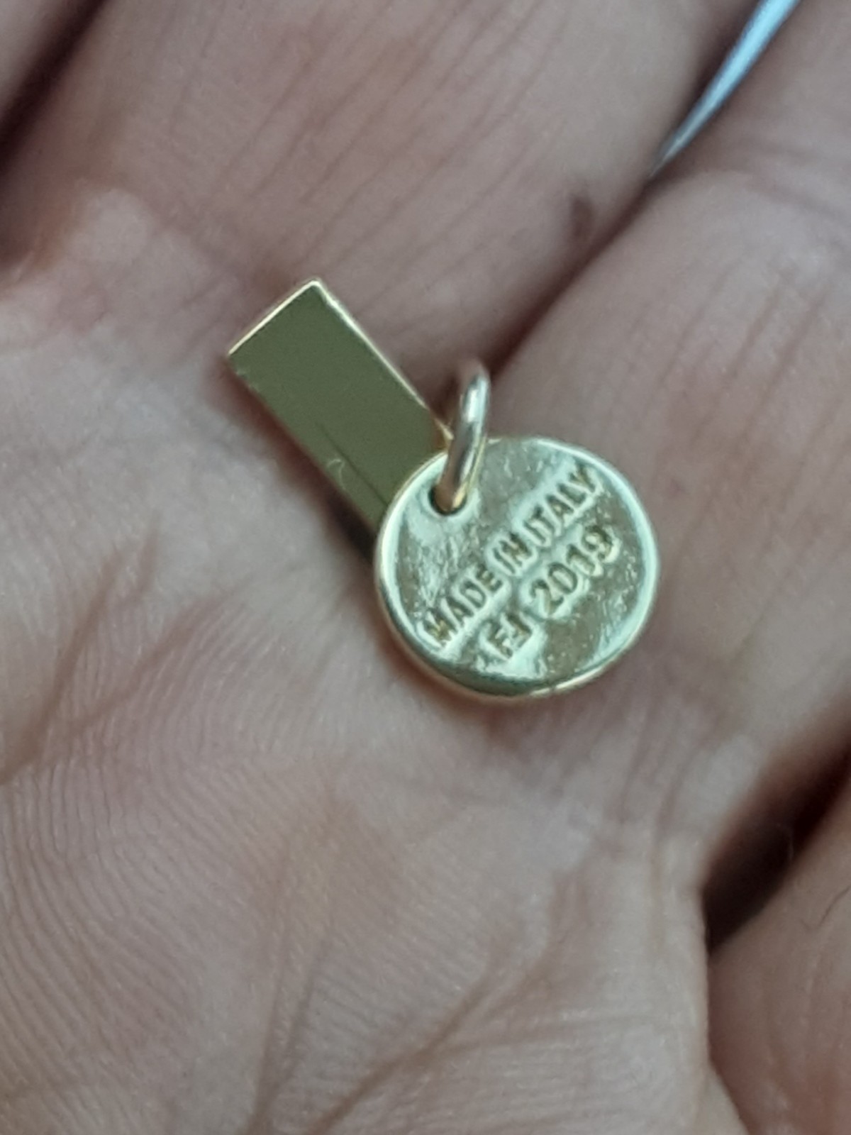Fendi Pendant Zipper Pull silver 0.5 nch stamped