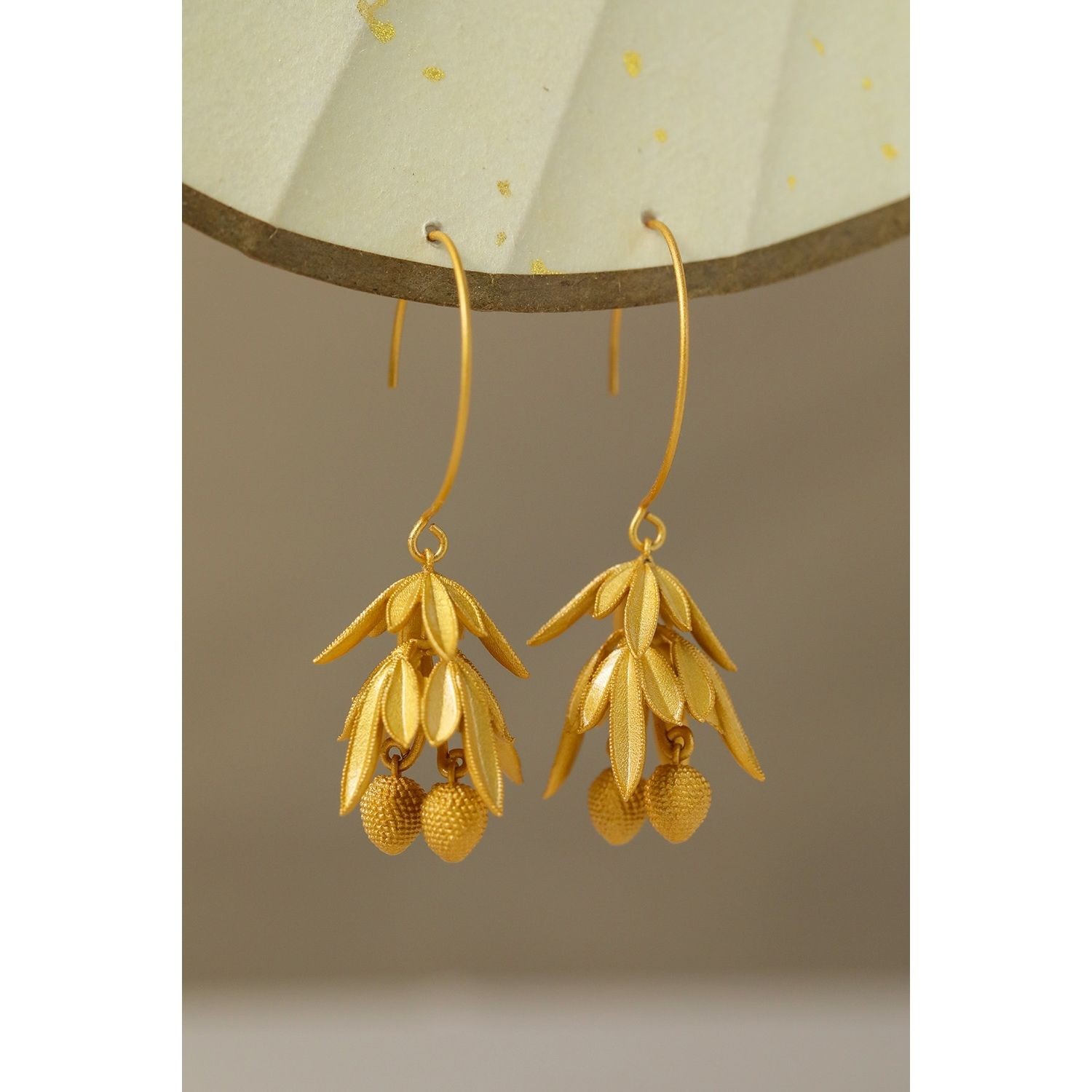 Silver Plated Lychee Drop Earrings Necklace Set Chinese Style Hanfu Jewelry
