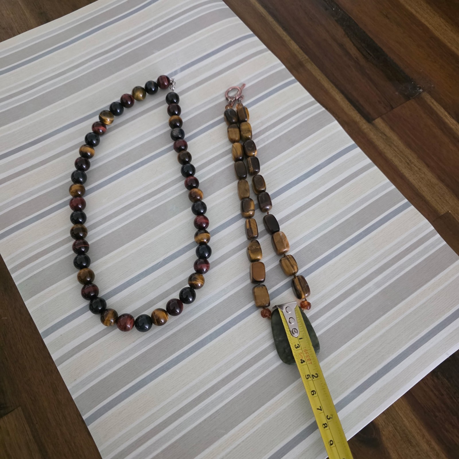 STUNNING! GENUINE TIGER EYE NECKLACES SET
