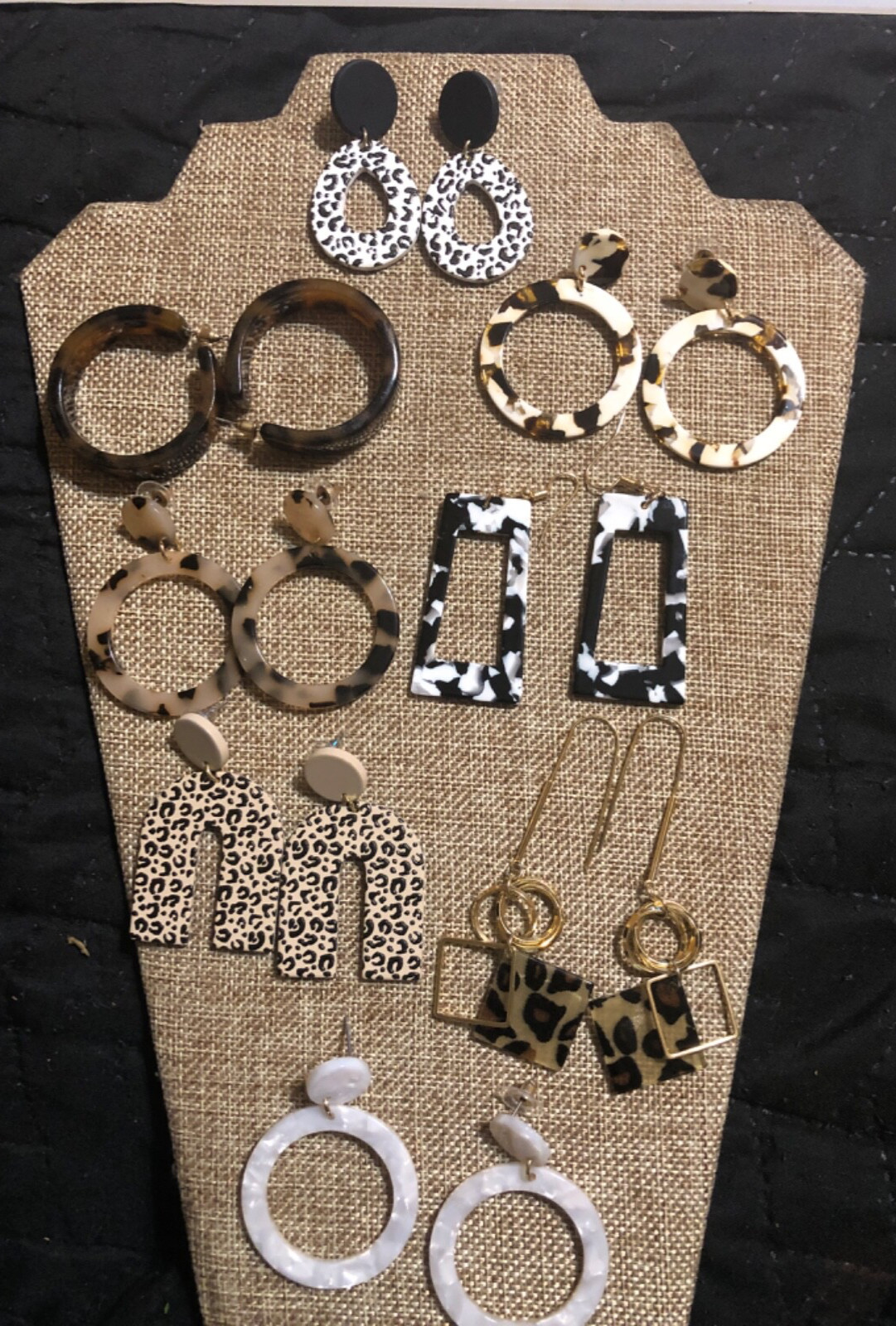 Animal Print Earrings (Lot of 8 Pair)