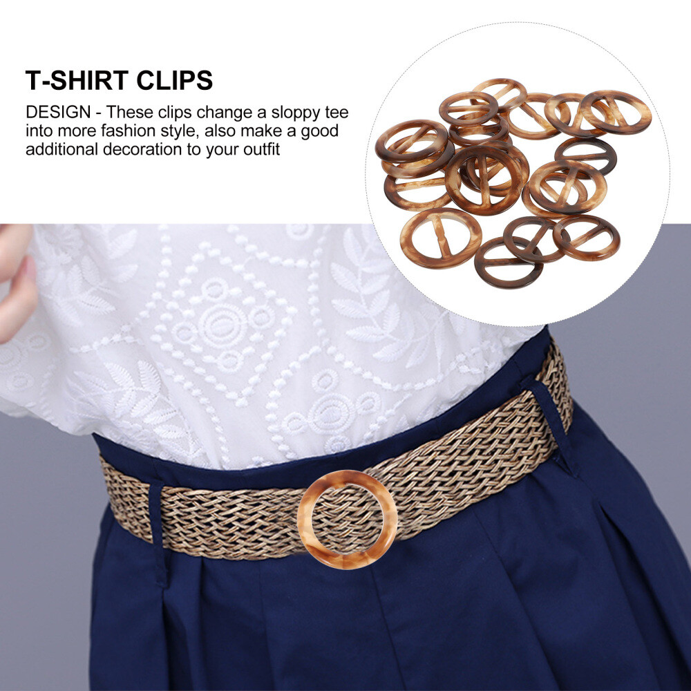 20Pcs Scarf Rings and Slides Tee Shirt Holder Clip Silk Sweater Miss Man