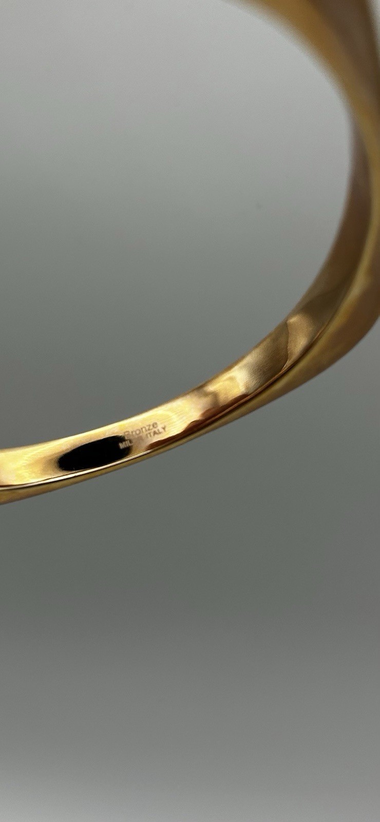 Bronze MILOR Italy Soft Edge Bangle Bracelet Vintage