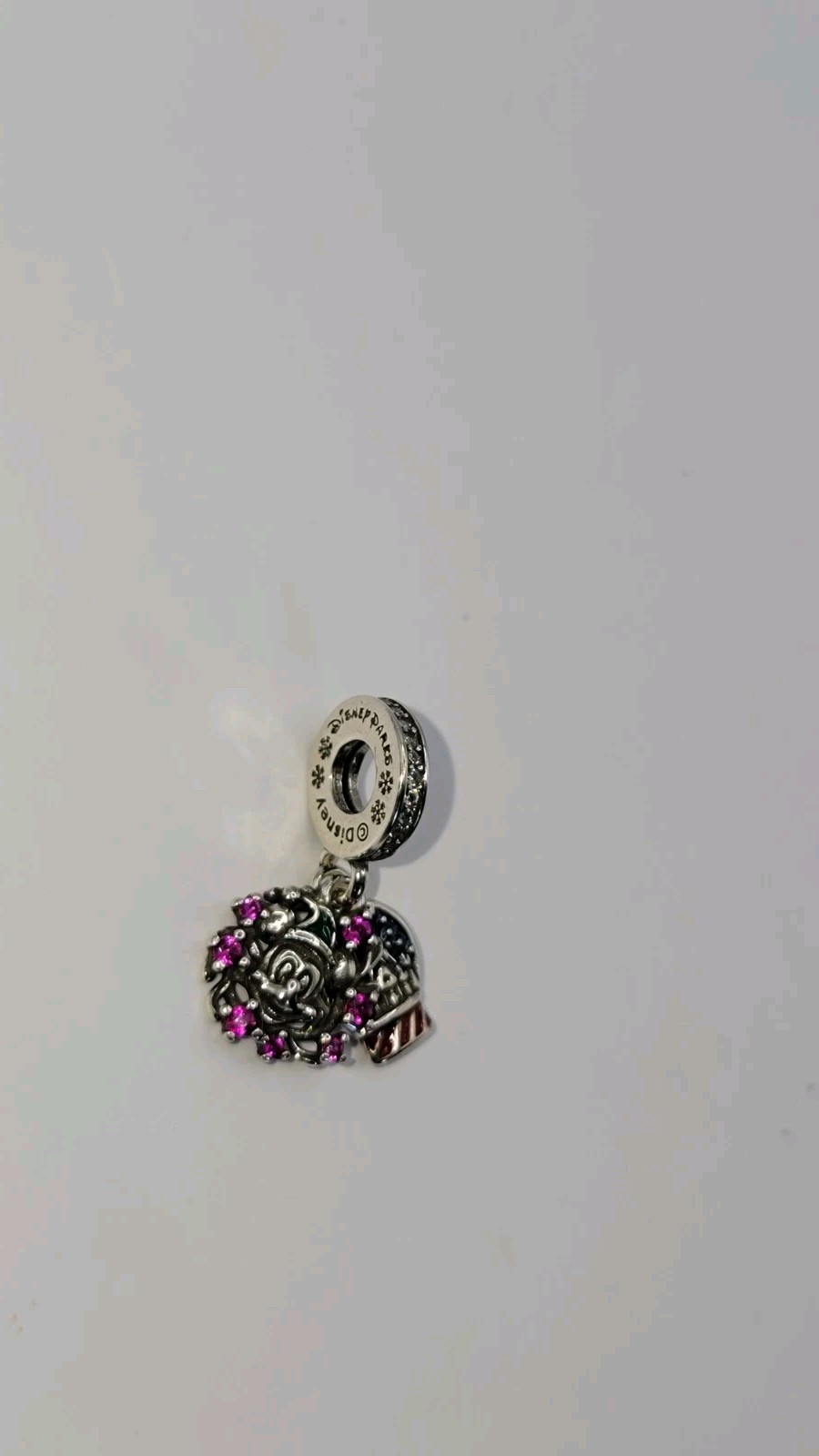Pandora Disney Parks 2024 Mickey Snow Globe Double Dangle Charm S925 ALE