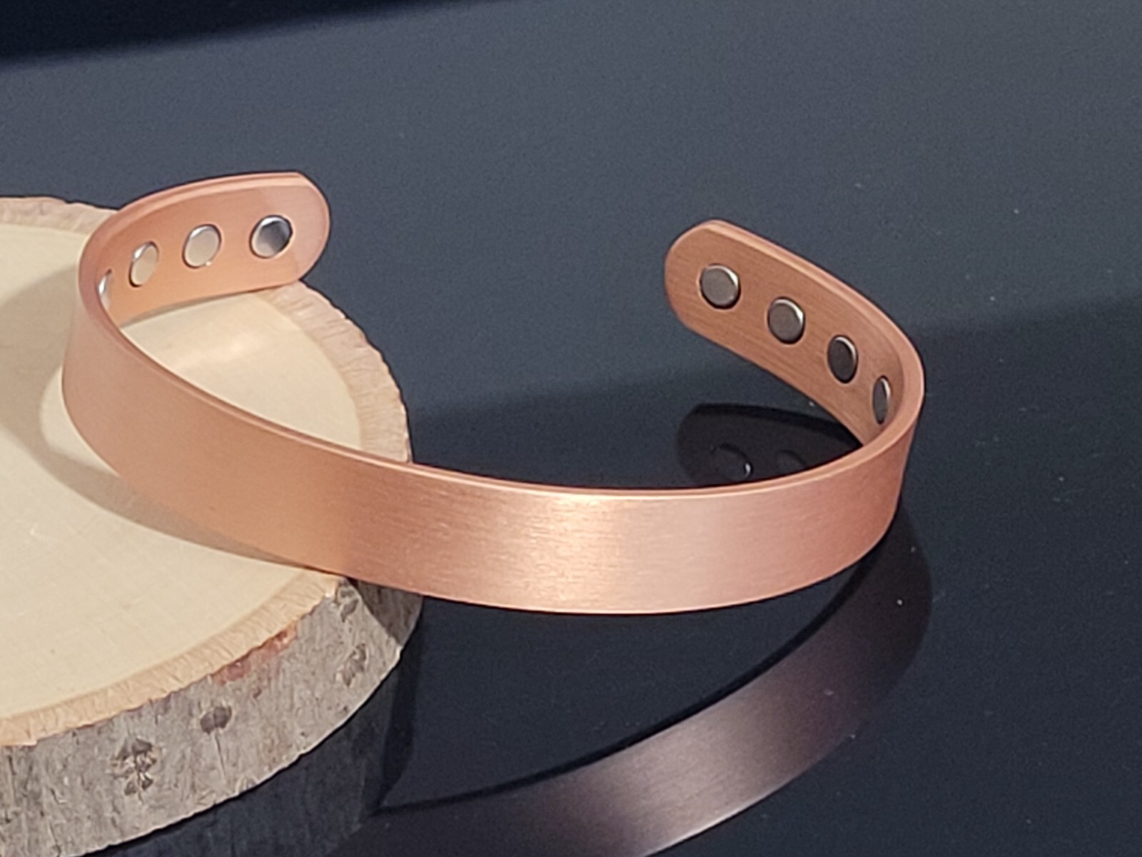 3 Pack Solid Copper Magnetic Bracelets Arthritis Pain Therapy Cuff Set