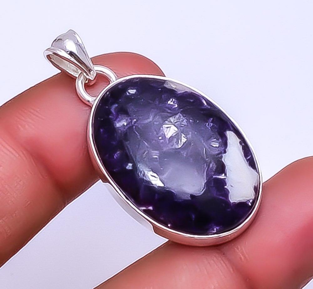Lepidolite – San Diego Gemstone 925 Sterling Silver Pendant 1.56″ P_9359_148_19