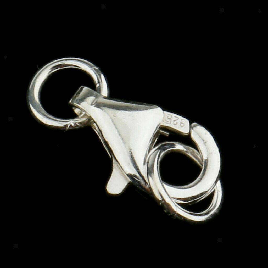 1pc Big Size 925 Sterling Silver Lobster Clasp Necklace Bracelet Findings 15mm