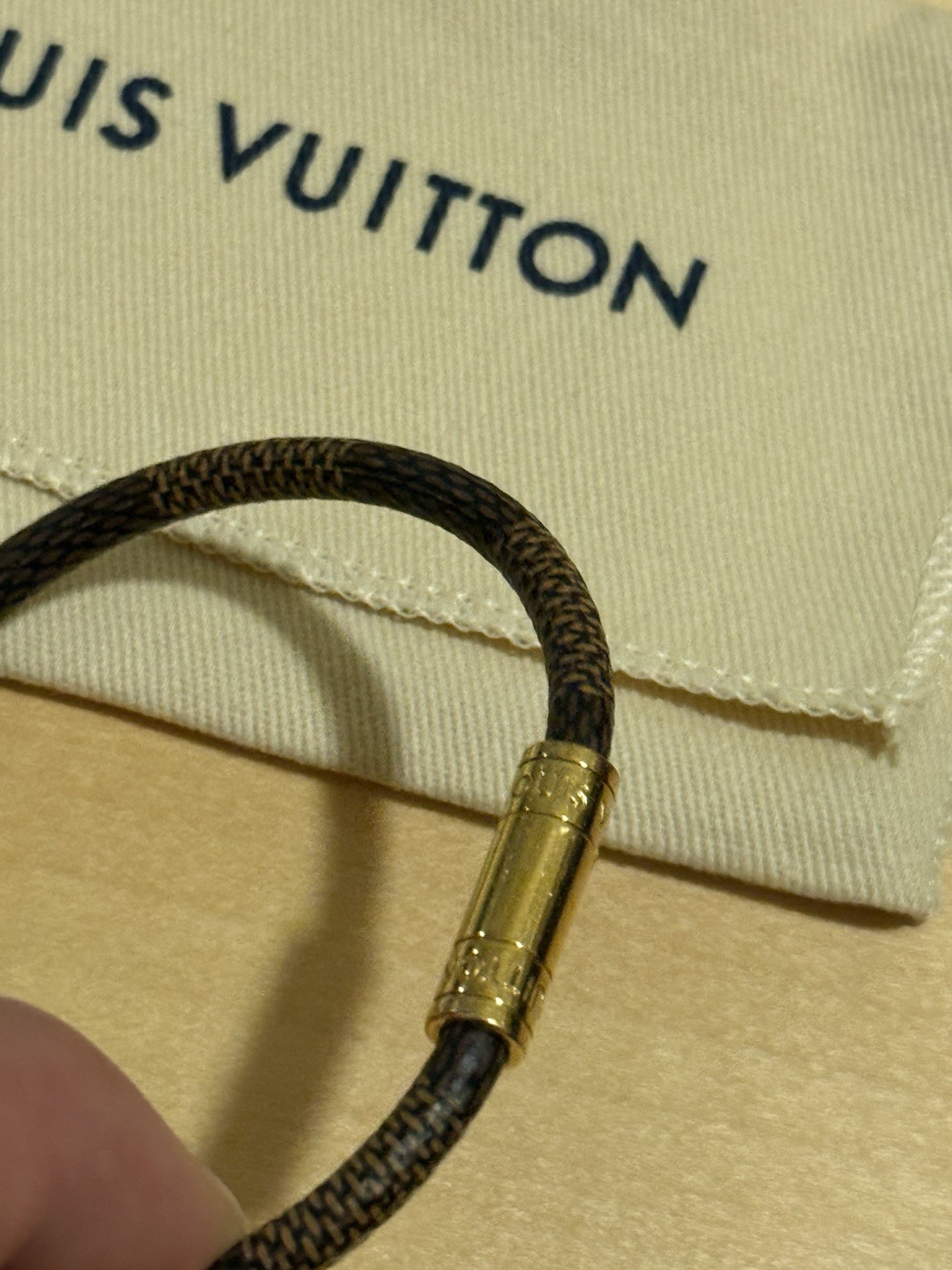 Louis Vuitton Damier Ebene Keep It Bracelet Size 21 Cm Very Good Preowned LV