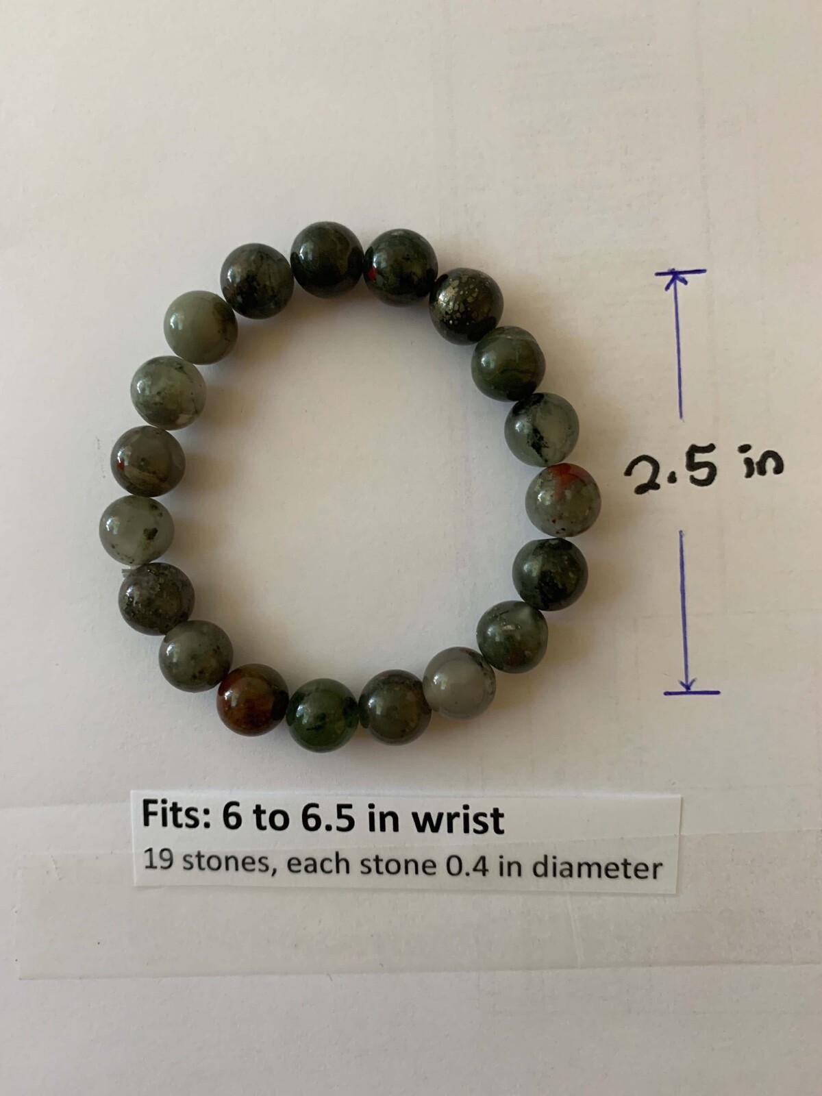 Large 12mm Rare African Bloodstone bracelet Healing Bracelet Yoga bracelet women
