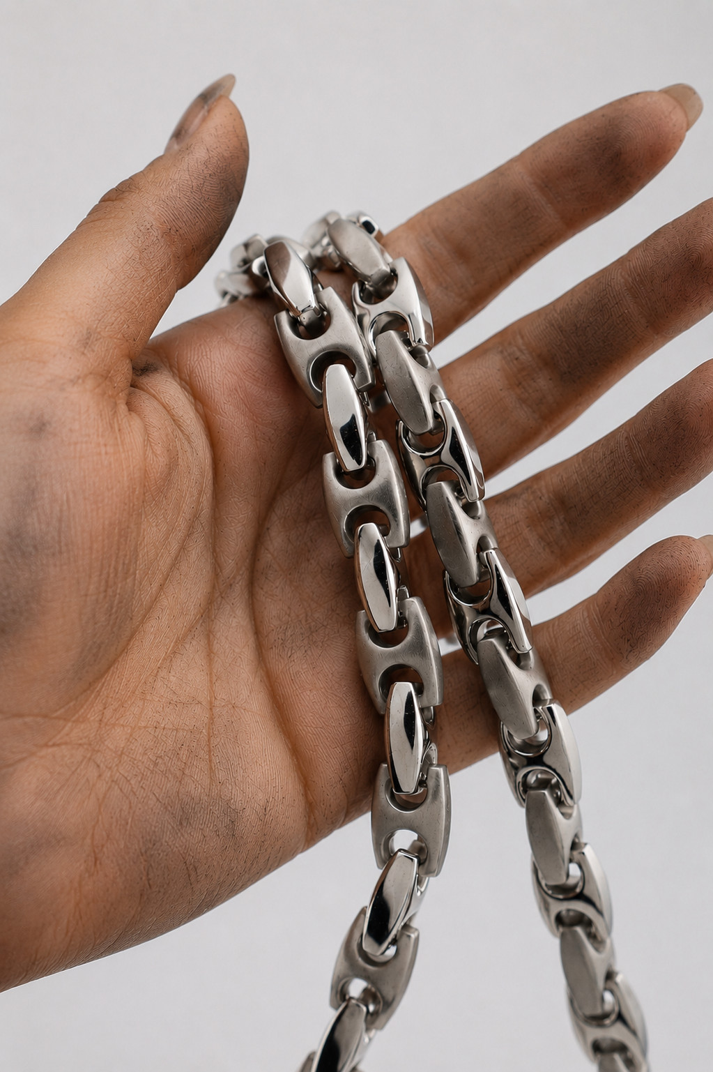 “Heavy Metal” Chrome Plated 24″ Iron Neck Chain 170 grams – CJ034