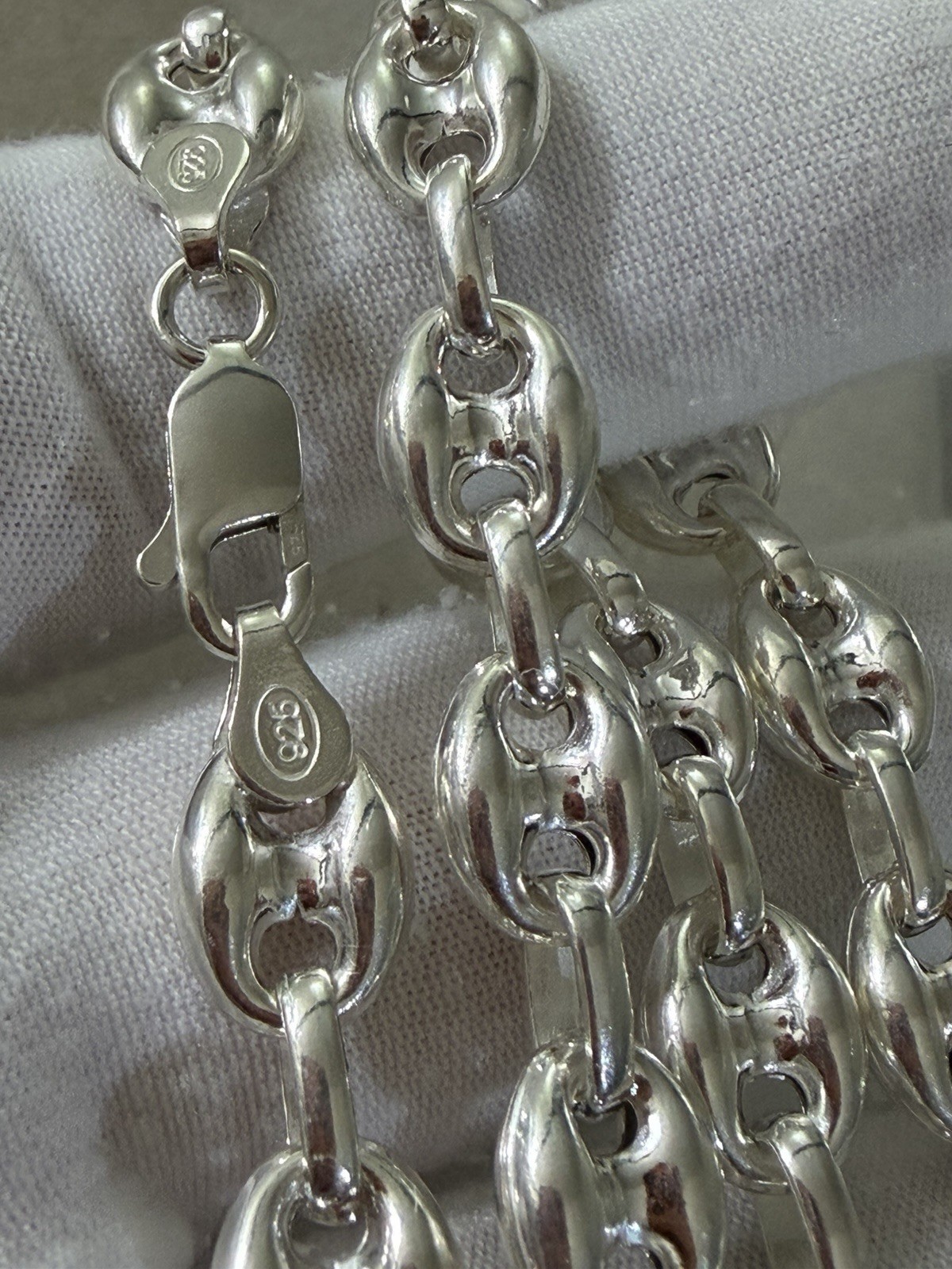 24 inch 9.1mm – 925 Sterling Silver Puff Mariner Chain