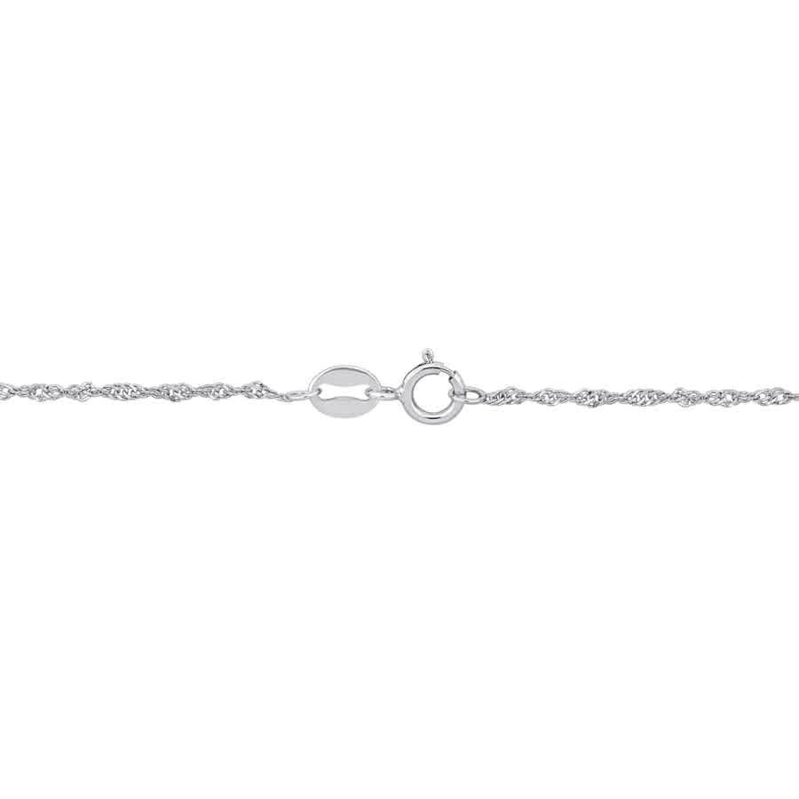 AMOUR Singapore Chain Necklace In Platinum, 16 In