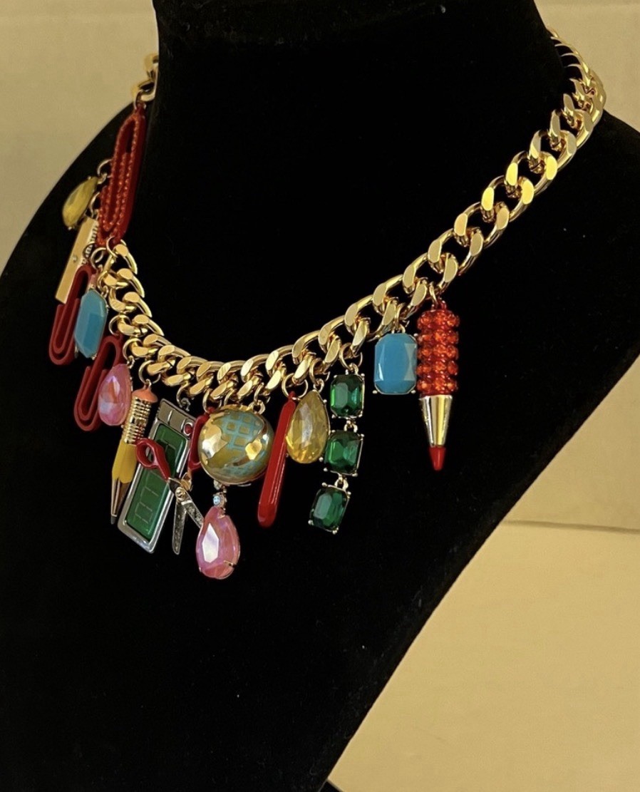 Betsey Johnson Necklace Statement Colorful Charm Back To School NWT