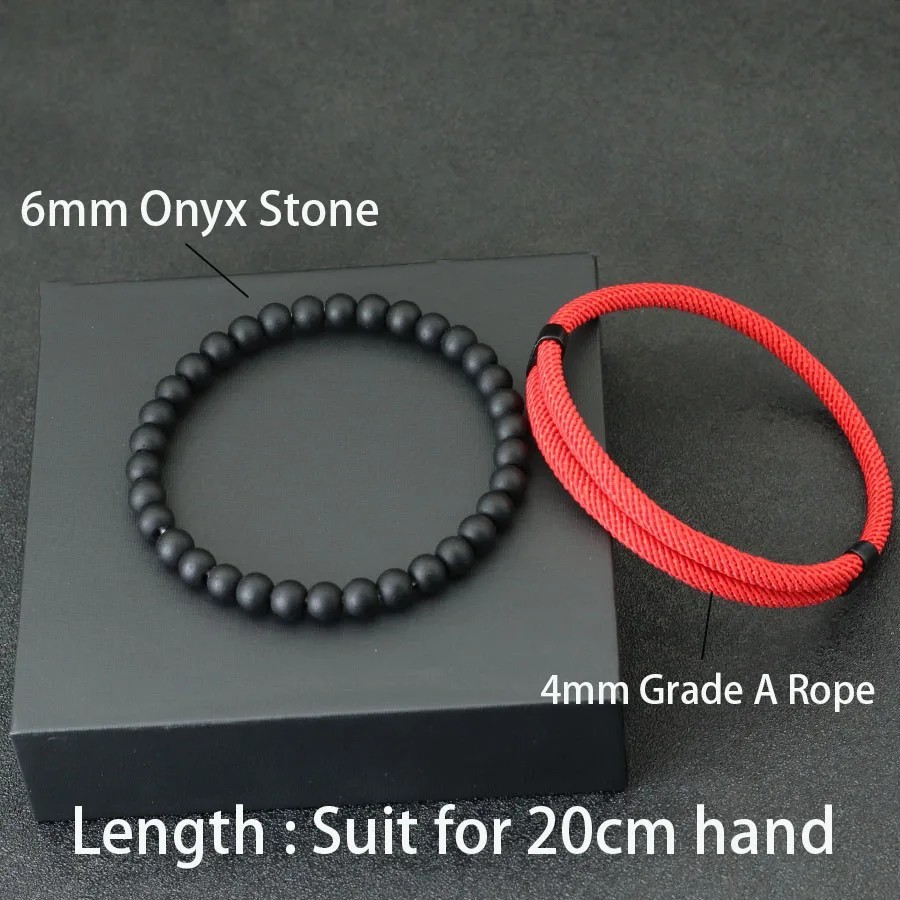 2pcs Men’s Red String Bracelet Set Adjustable Lucky Rope Bracelets Gift for Him