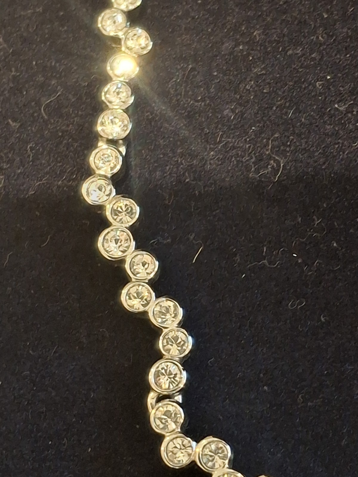 SWAROVSKI Fidelity Collar Necklace 40cm Round Bezel Set Crystals Rhodium Plated