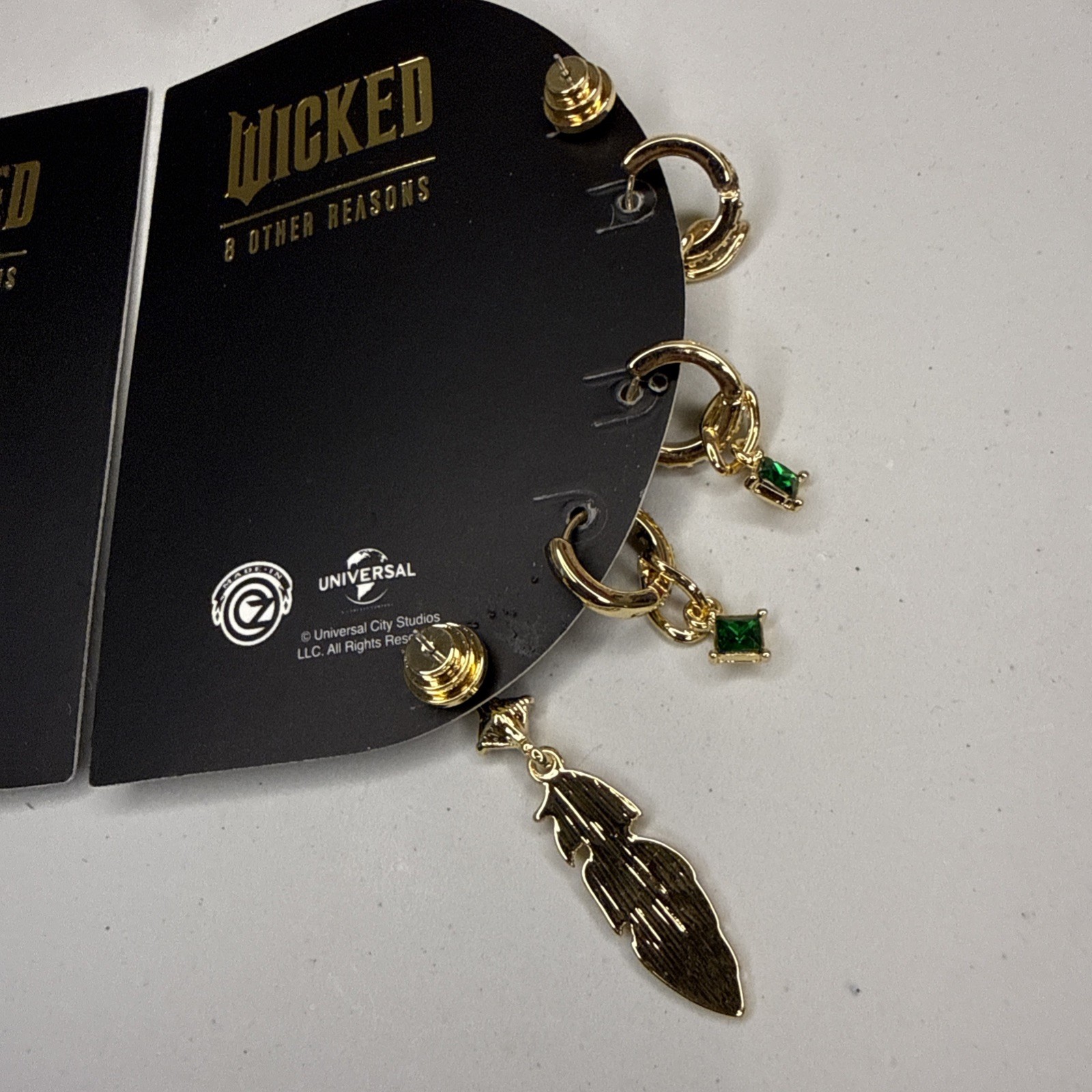 NEW Wicked X 8 Other Reasons Destined To Fly Earring Set 5 Pairs 18k Gold Plate
