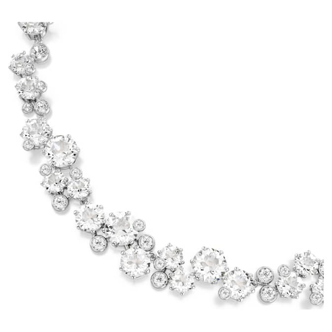 Swarovski Constella necklace Round cut, white, rhodium plated