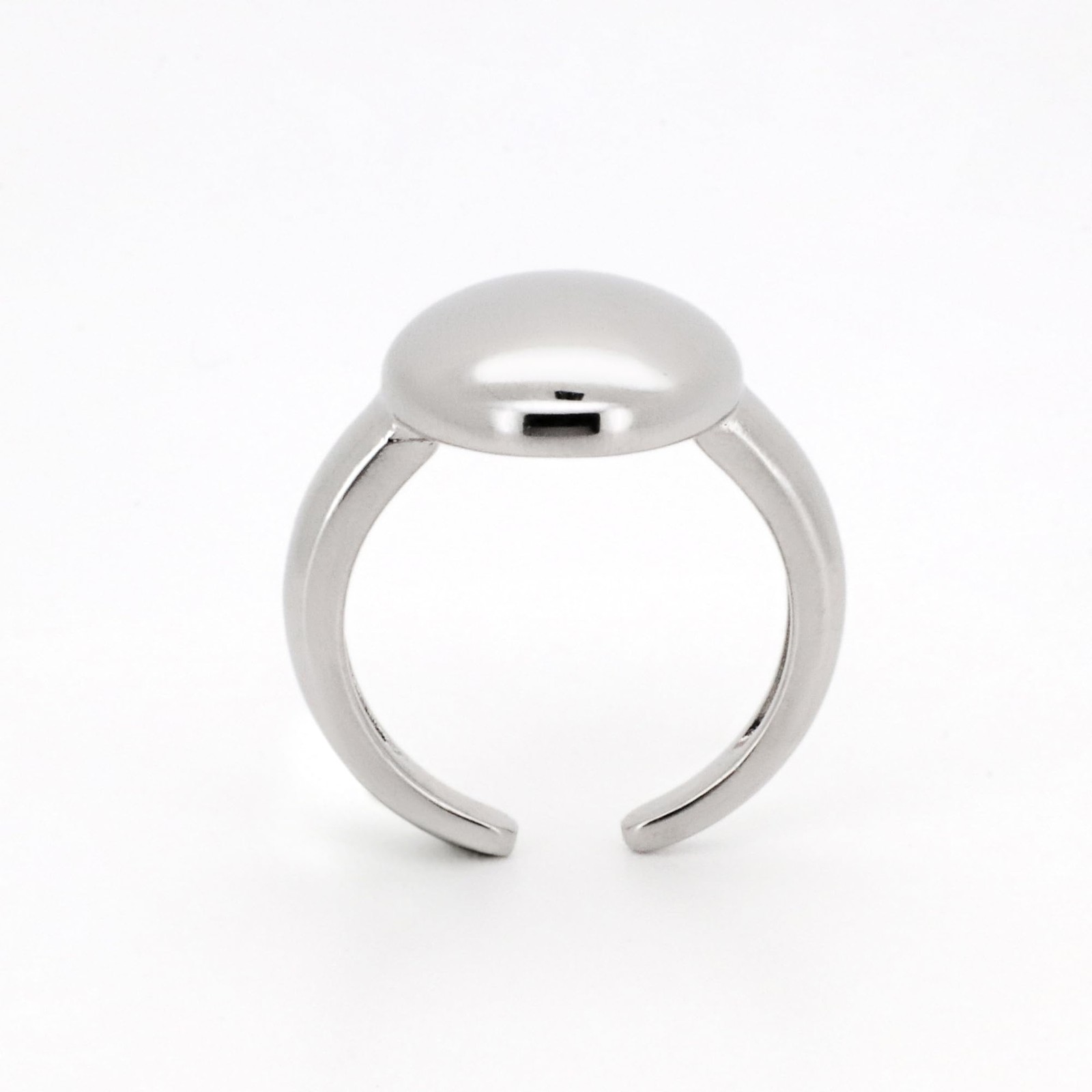 18K Gold Plated CZ Dome Ring – Adjustable Stackable Gift for Women, Trendy Wear