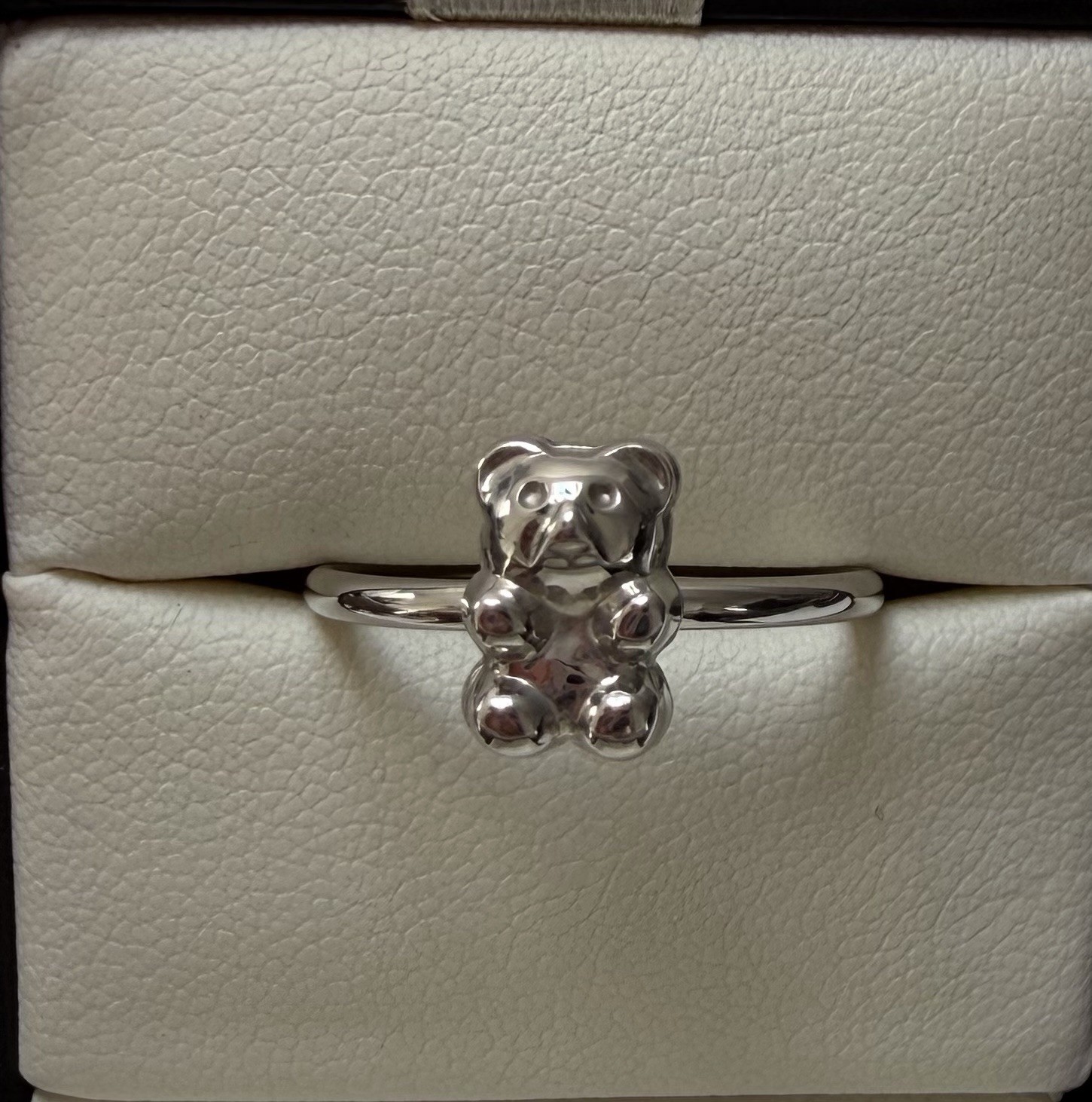 Sterling Silver 925 Necklace 18″, Earrings and Ring -N Bear Jewellery Set