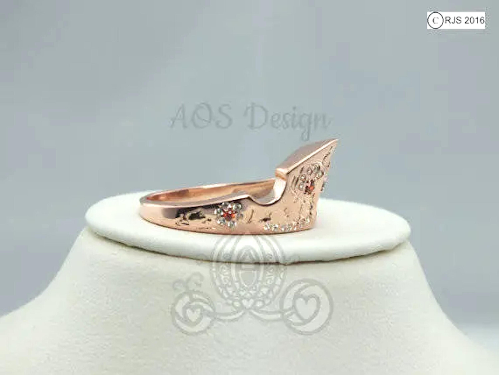 Aurora Sleeping Beauty Ring Rose Gold Tiara Princess Disney Crown Maleficent