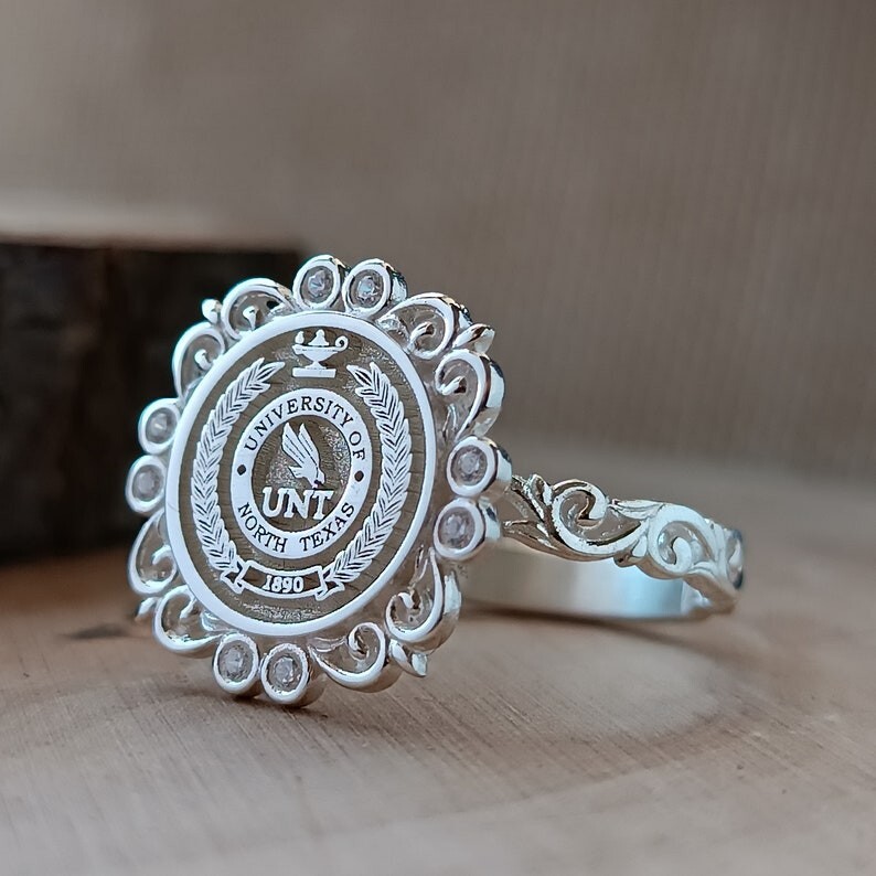 University of North Texas UNT Graduation Ring 1890 Seal Custom Graduation Gift