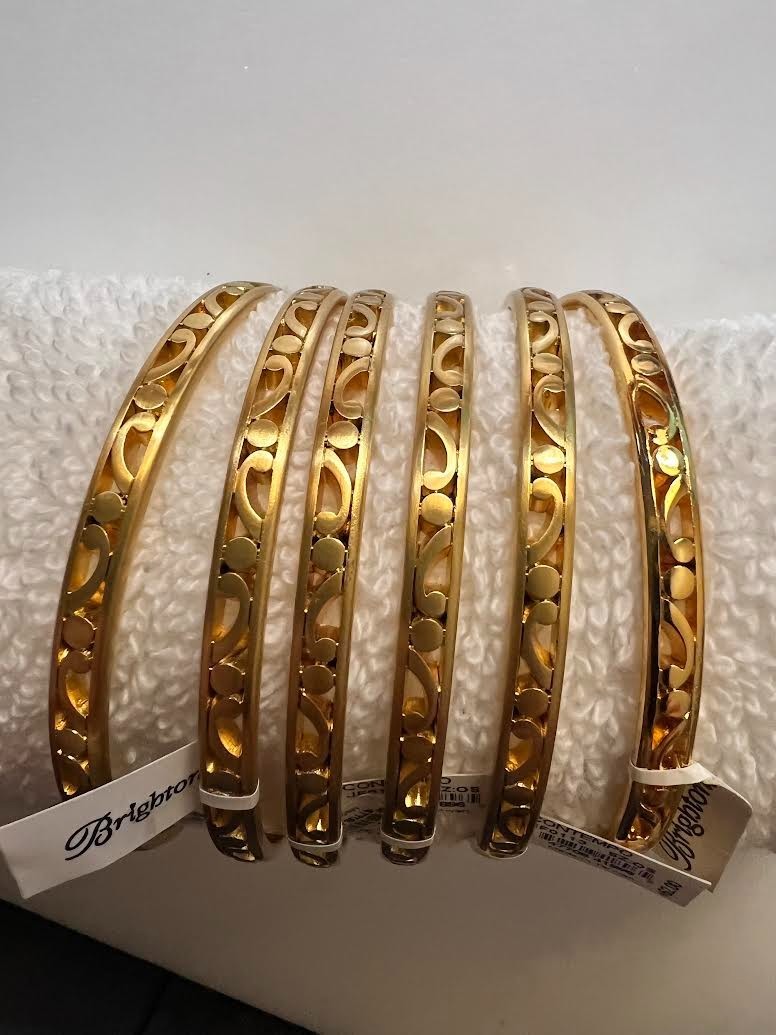 NEW Brighton Jewelry CONTEMPO Gold Slim Bangle Bracelet JF0113 NWT $62.00