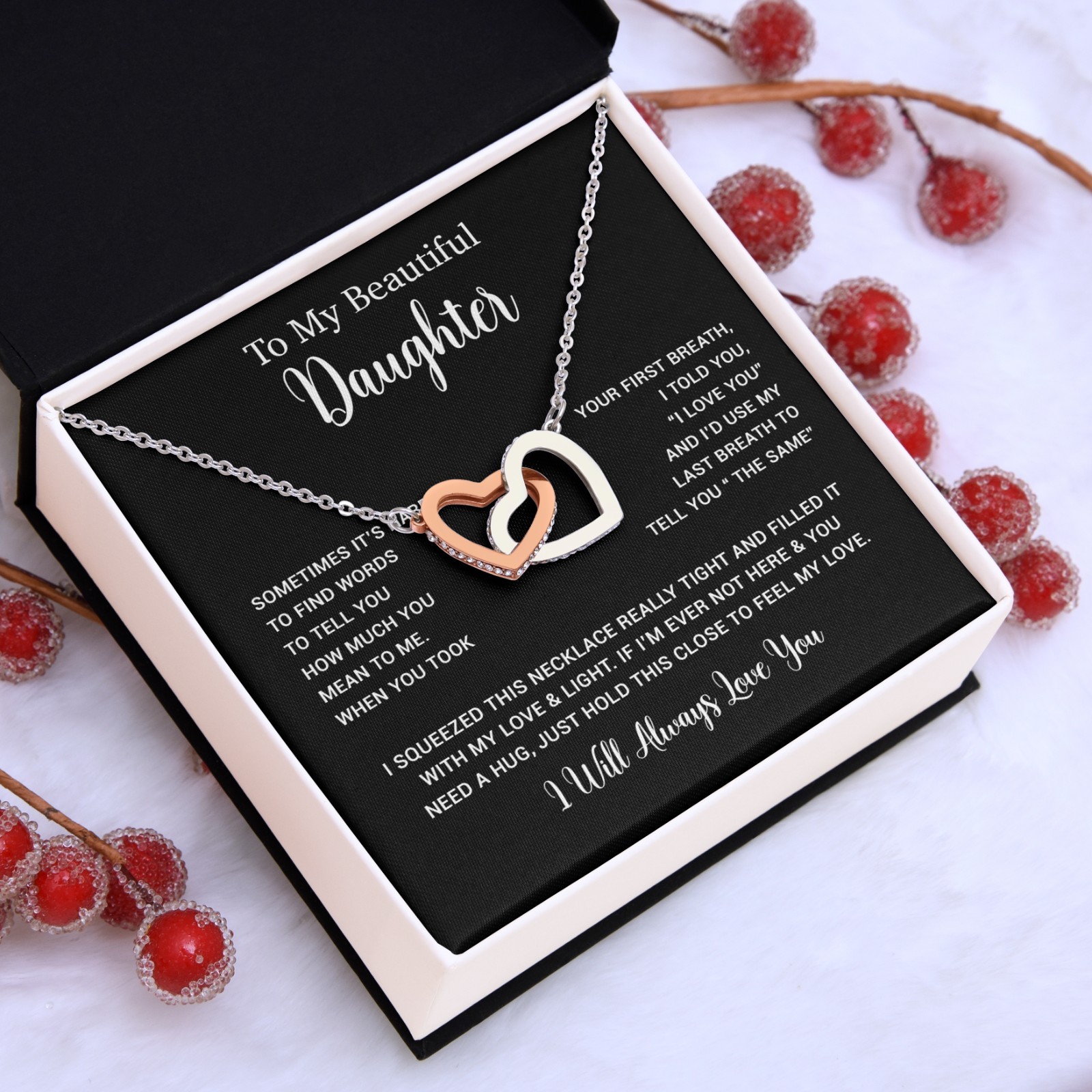 To My Daughter Necklace, Gift for Daughter from Dad, Father Daughter Necklace