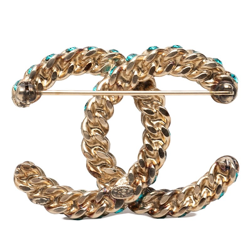 CHANEL COCO Mark Brooch 17P stamp Women 【Used】