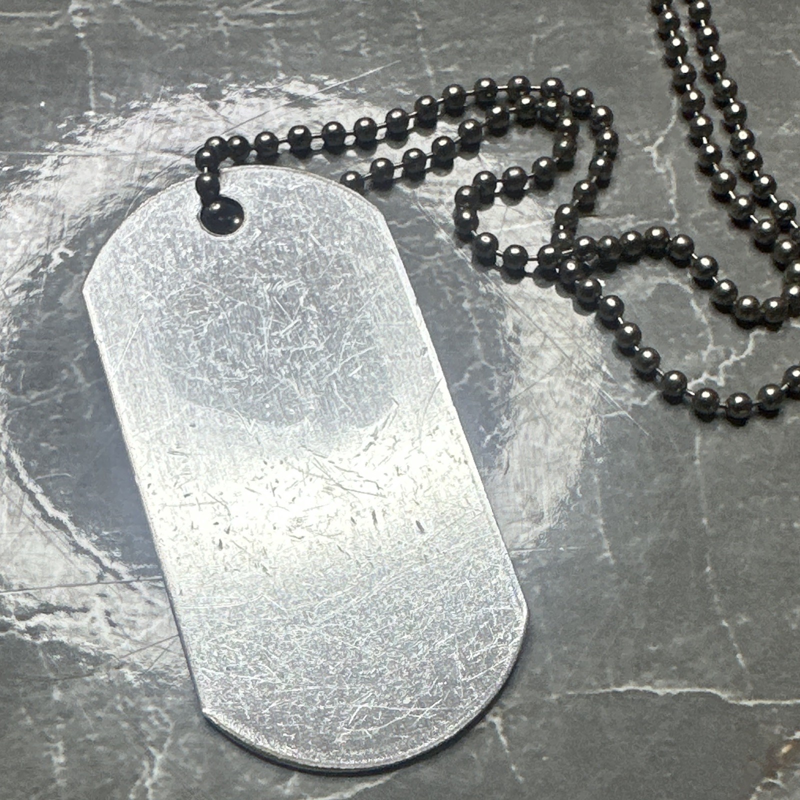 Engraved National D-Day Memorial Dog Tag Necklace Ball Chain Silver/Black