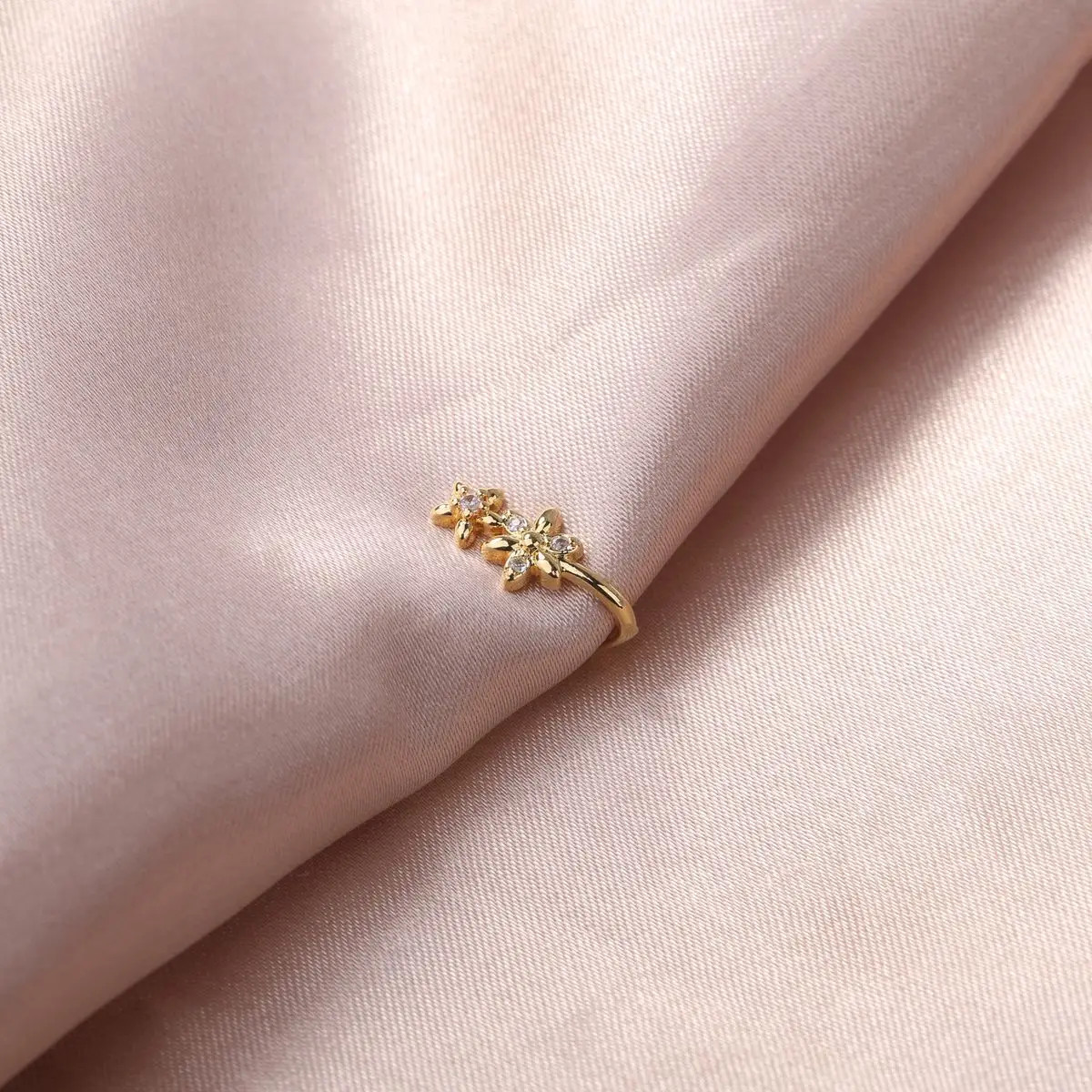 5 Pcs Nose Clip Fake Ring Copper Inlaid Zircon U Shape No Piercing
