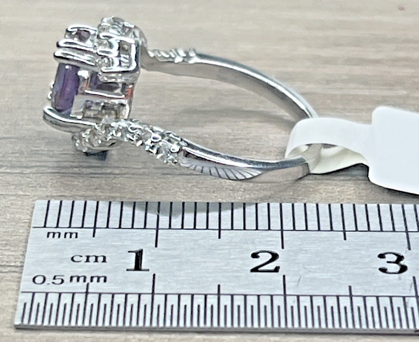 BBJ Sterling 925 Color Changing Alexandrite Sterling 925 Bypass Ring Eye Shaped