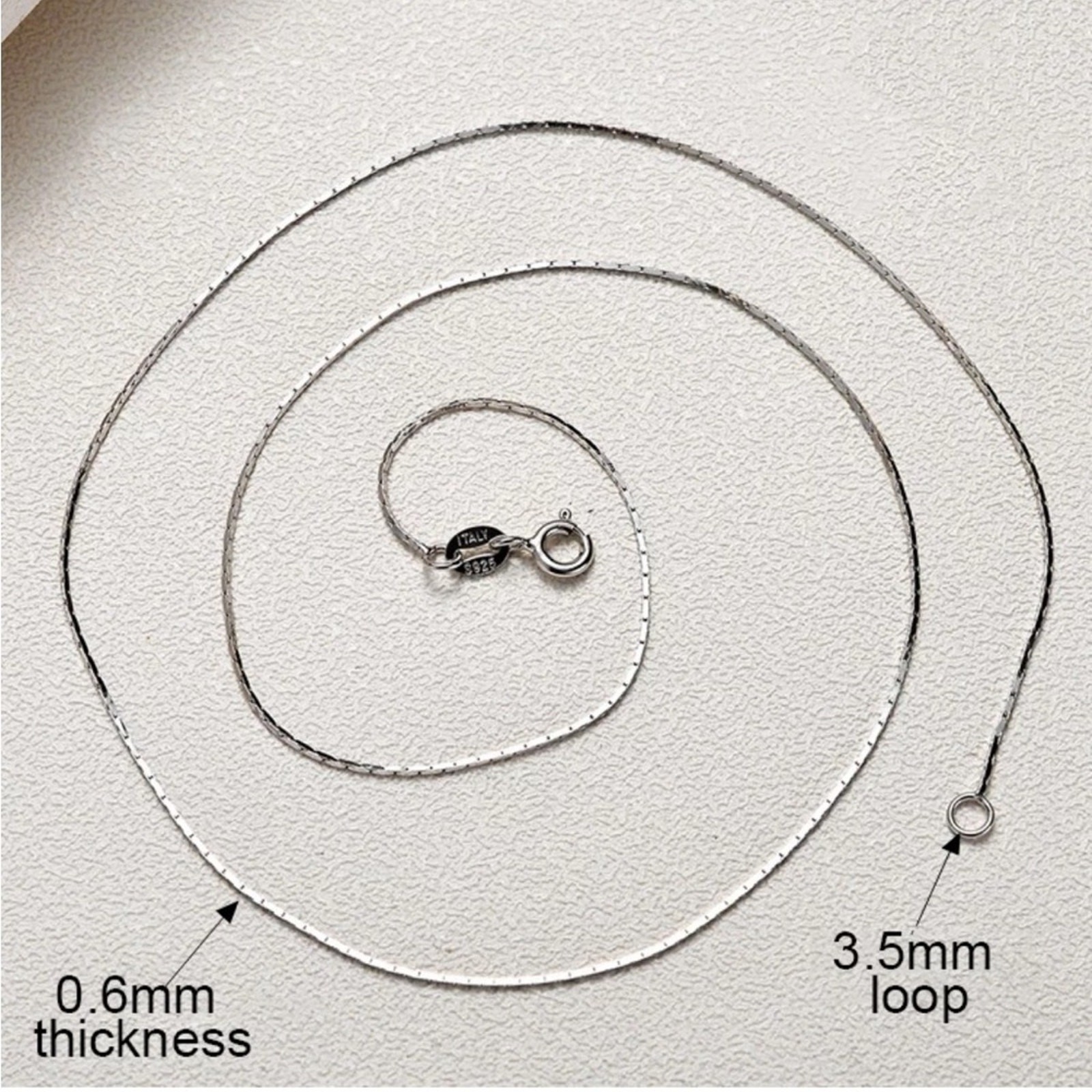 NEW sterling silver dainty bamboo chain necklace jewelry size 40cm B19