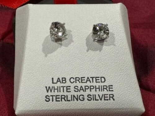 YES PLEASE! 2.5ct.T.W. Lab created White Sapphire Stud Earrings SS
