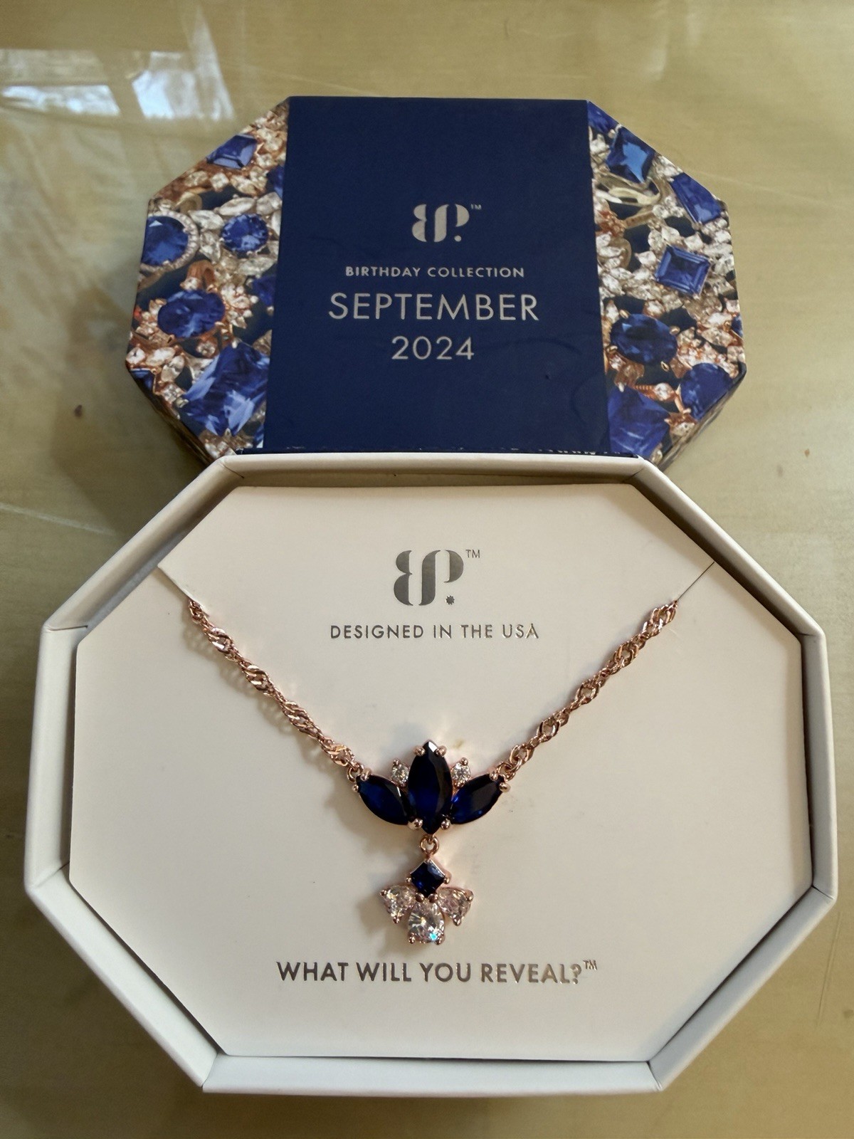 Rose Gold Necklace with ‘Dreams of Shimmering Love’ Design RBP8166