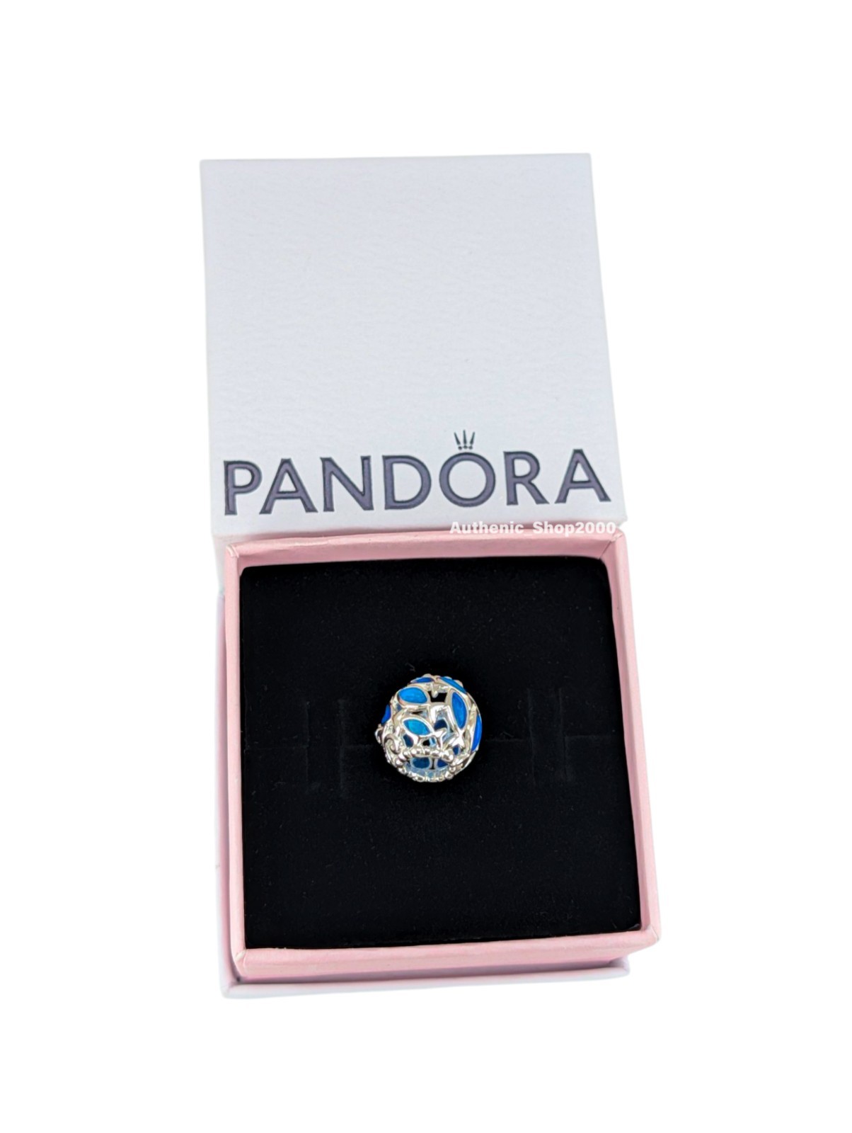 New 100% Authentic PANDORA Blue Splash Openwork Swimming Fish Charm 79469901