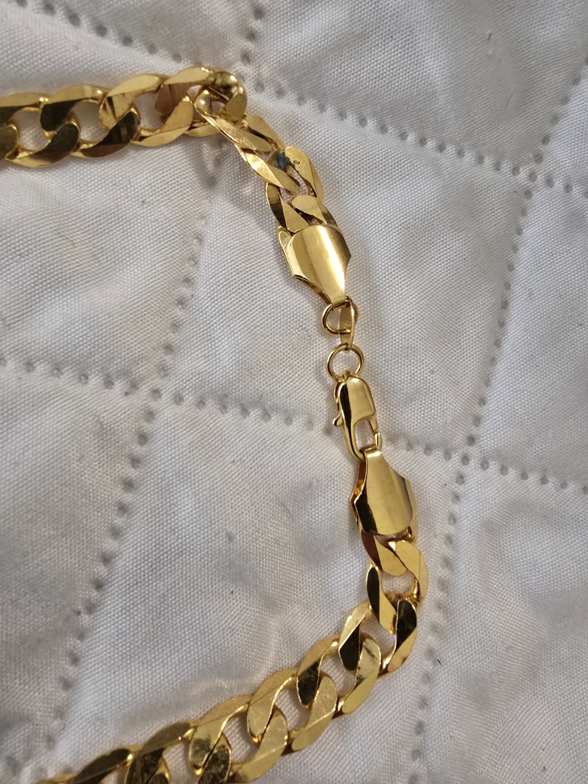 FJ Fallon Gold Tone Curb/Cuban Link Necklace Everyday Wear 23″