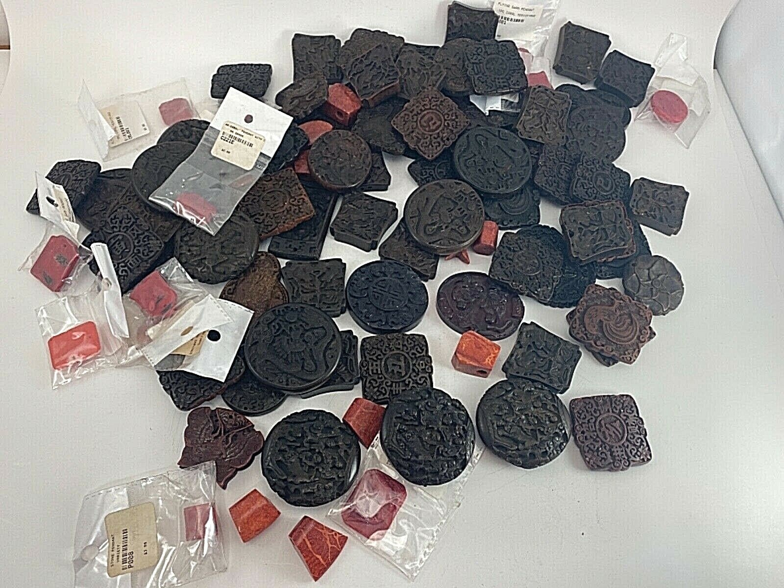 100 ~ Lot of Various Pendants ~ Sizes Colors Shapes and Styles Vary ~ Box 294G