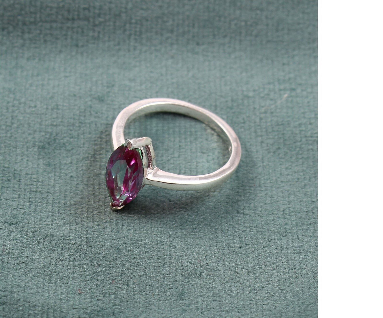 Certified 5 Ct Natural Alexandrite Marquise Gemstone Ring – Crafted 925 Silver