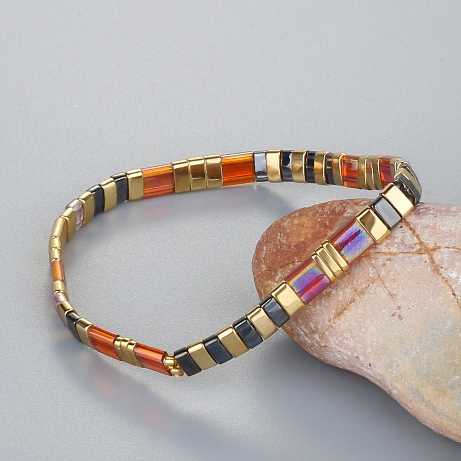 Tila Miyuki Beads Bracelets Colorful Strand Stretch Bracelets