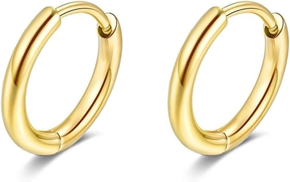 Minimalist 316L Stainless Steel Earrings – Elegant Huggie Hoop for Any Occasion