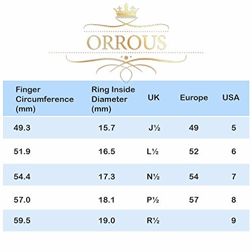 Orrous 18k White Gold Solitaire Ring & Engagement Band Ring Set (1.45 carats)